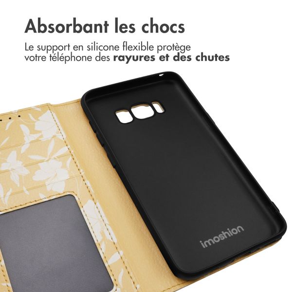 imoshion Étui de télephone portefeuille Design Samsung Galaxy S8 - Yellow Flowers