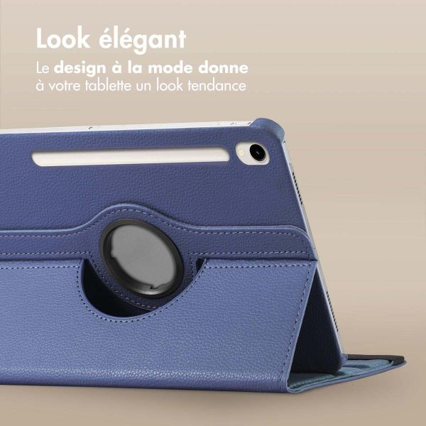 imoshion Coque tablette rotatif à 360° Samsung Galaxy Tab S9 11.0 pouces / S10 Lite / S10 FE / S9 FE 10.9 pouces - Bleu foncé