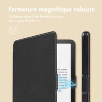 imoshion Étui de liseuse portefeuille Slim Hard Amazon Kindle Paperwhite (2024) / Paperwhite Signature Edition (2024) / Colorsoft (2024) / Colorsoft Signature Edition (2024) - Noir