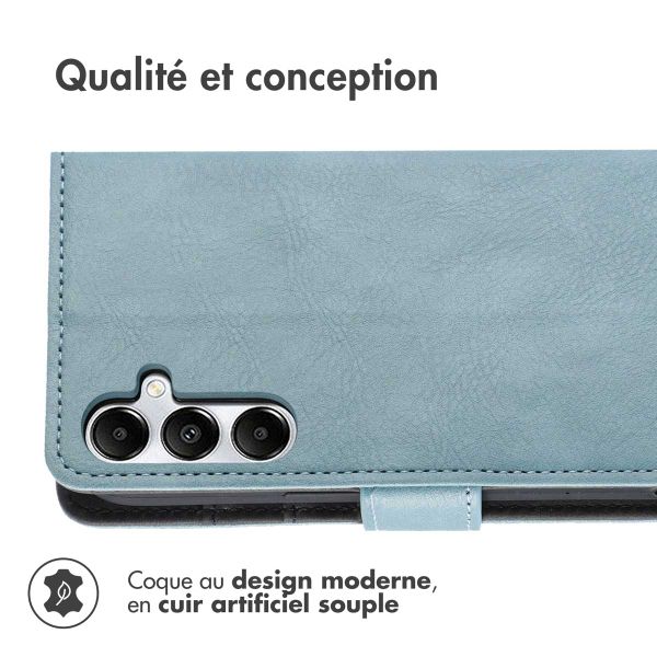 imoshion Étui de télephone portefeuille de luxe Samsung Galaxy A55 - Bleu clair