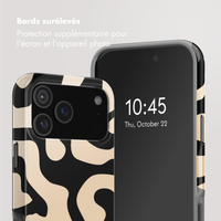 Selencia Coque arrière Vivid avec MagSafe Apple iPhone 17 Pro Max - Art Wave Black