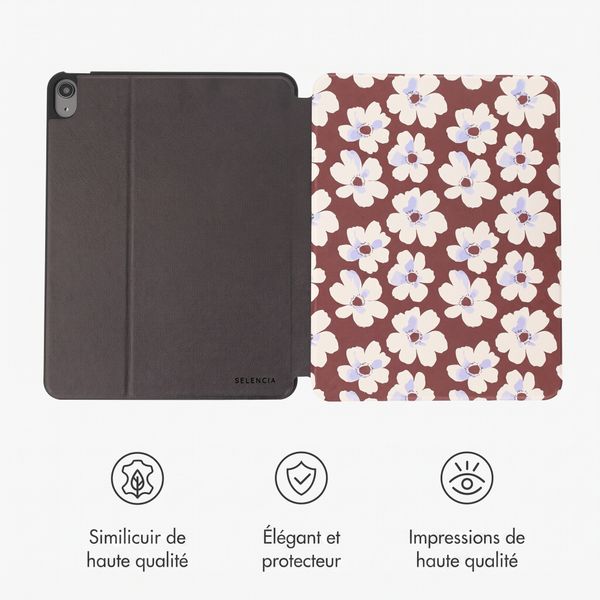 Selencia Coque tablette Vivid Apple iPad Air 11 pouces (2026) M4 / (2025) M3 / (2024) M2 / Air 5 (2022) / Air 4 (2020) - Choco Flower Pop