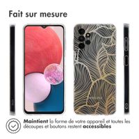 imoshion Coque Design Samsung Galaxy A13 (4G) - Golden Leaves Transparent