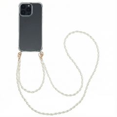 imoshion Coque avec dragonne + bracelet - Perles Apple iPhone 16 Pro Max - Transparent