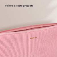 Selencia Pochette ordinateur Corduroy 15-16 pouces - Soft Blush