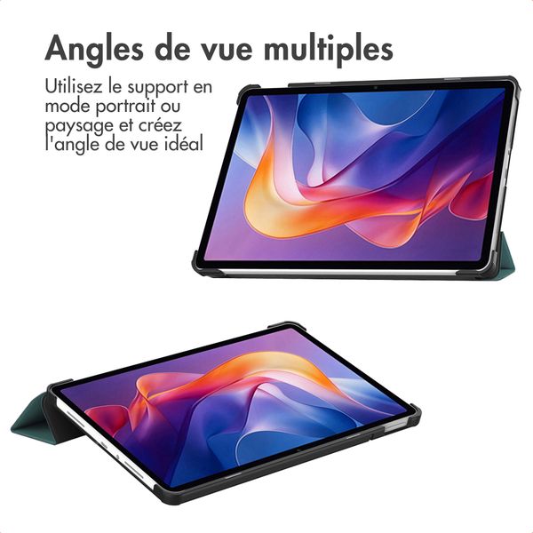 imoshion Coque tablette Trifold Xiaomi Redmi Pad 2 - Vert foncé