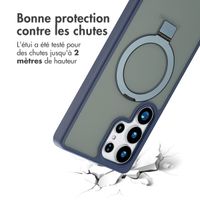 Accezz Coque Ring Stand avec MagSafe Samsung Galaxy S25 Ultra - Bleu