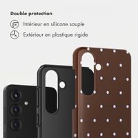 Selencia Coque arrière Vivid Samsung Galaxy S25 - Happy Dots Chocolate