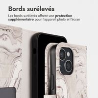 imoshion Étui de télephone portefeuille Design Apple iPhone 15 - Sandy Marble