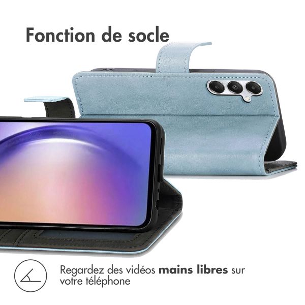 imoshion Étui de télephone portefeuille de luxe Samsung Galaxy A55 - Bleu clair