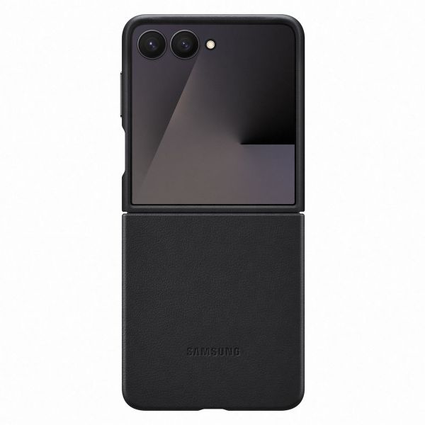 Samsung Original Coque KindSuit en Cuir Végan Samsung Galaxy Z Flip 7 - Black
