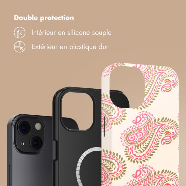 Selencia Coque arrière Vivid avec MagSafe Apple iPhone 13 - Paisley Blush