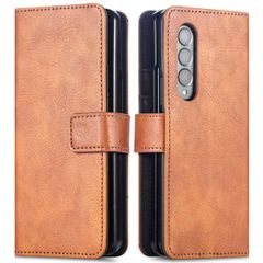 imoshion Étui de télephone portefeuille de luxe Samsung Galaxy Z Fold 4 - Marron