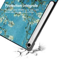 imoshion Coque tablette Design Trifold Samsung Galaxy Tab S9 11.0 pouces / S10 Lite / S10 FE / S9 FE 10.9 pouces - Green Plant