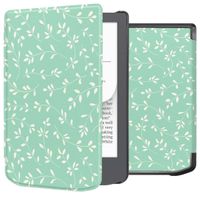 imoshion Design Slim Hard Case Sleepcover Pocketbook Verse / Verse Lite / Verse Pro / Vivlio Light / Light HD - Smoke Green Flowers
