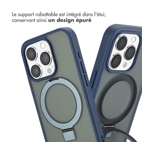 Accezz Coque Ring Stand avec MagSafe Apple iPhone 15 Pro - Bleu