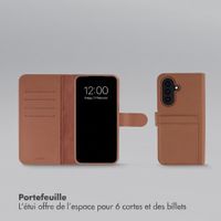 Accezz Coque portefeuille Edge amovible avec MagSafe Samsung Galaxy A27 (5G) - Marron