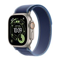 Apple Bracelet Trail Loop Apple Watch | 44/45/46/49 mm - Taille S/M - Blue / Bright Blue Black Titanium