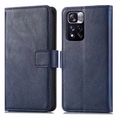 imoshion Étui de télephone portefeuille de luxe Xiaomi Redmi Note 11 Pro - Bleu foncé