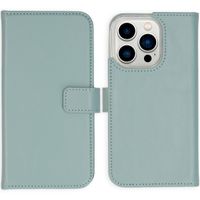 Selencia Étui portefeuille en cuir véritable Apple iPhone 14 Pro - Air Blue