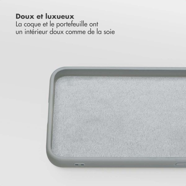 Selencia Étui portefeuille amovible Olyn avec MagSafe Samsung Galaxy S23 - Gris