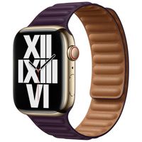 Apple Bracelet Leather Link Apple Watch | 38/40/41/42 mm - Taille M/L - Dark Cherry