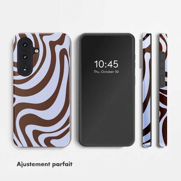 Selencia Coque arrière Vivid avec MagSafe Samsung Galaxy S26 FE - Dream Swirl Chocolate