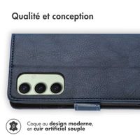 imoshion Étui de télephone portefeuille de luxe Samsung Galaxy S24 FE - Bleu foncé