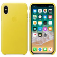 Apple Coque Leather Apple iPhone X - Spring Yellow
