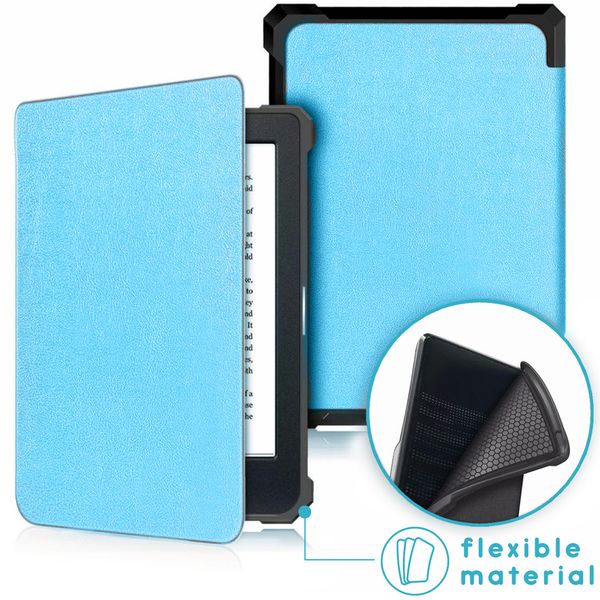imoshion Étui de liseuse portefeuille Slim Soft Kobo Nia - Bleu clair