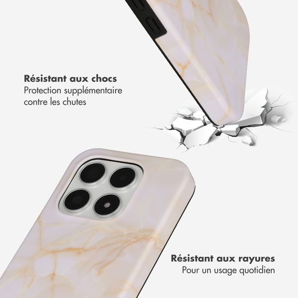 Selencia Coque arrière Vivid avec MagSafe Xiaomi 17 - Golden Beige Marble