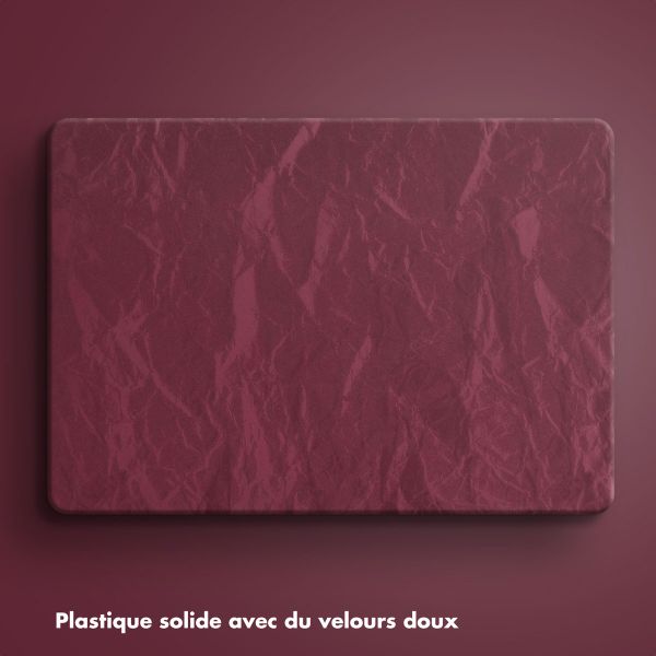 Selencia Coque en velours Apple MacBook Pro 14 pouces (2021 / 2023 M3 chip / 2024 M4 chip / 2025 M5 chip) - Rouge foncé