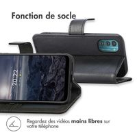 imoshion Étui de télephone portefeuille de luxe Nokia G11 / G21 - Noir