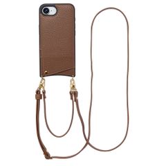 Selencia Coque de télephone Nova avec cordon et porte-cartes Apple iPhone 17e / 16e - Mocha Brown