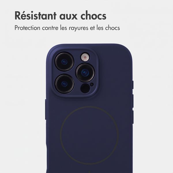 Accezz Coque Grip avec MagSafe Apple iPhone 16 Pro - Bleu foncé