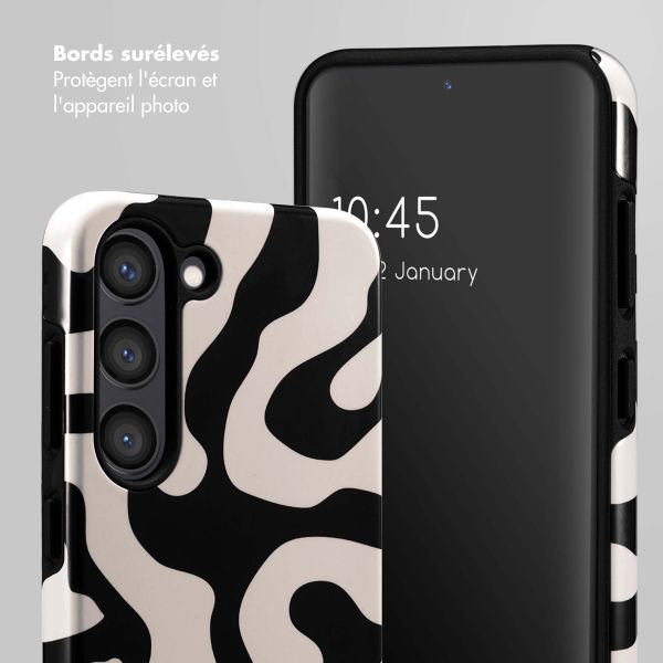 Selencia Coque arrière Vivid Samsung Galaxy S23 - Art Wave Black