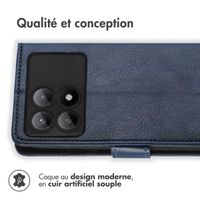 imoshion Étui de télephone portefeuille de luxe Xiaomi Poco X6 Pro - Bleu foncé