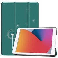 imoshion Coque tablette Design Trifold Apple iPad 9 (2021) 10.2 pouces / iPad 8 (2020) 10.2 pouces / iPad 7 (2019) 10.2 pouces - Petrol Green Dandelion