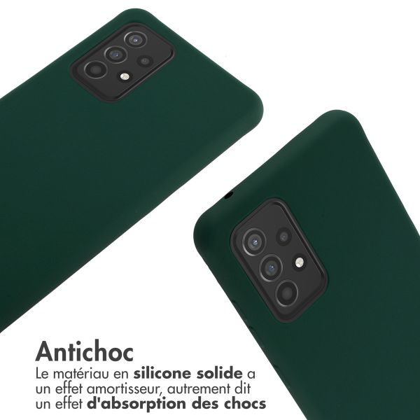 imoshion Coque en silicone avec cordon Samsung Galaxy A52(s) (5G/4G) - Vert foncé