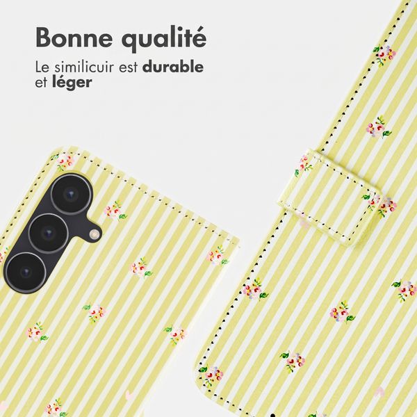 imoshion Étui de télephone portefeuille Design Samsung Galaxy S25 FE - Garden Stripes