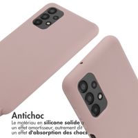 imoshion Coque en silicone avec cordon Samsung Galaxy A13 (4G) - Sand Pink