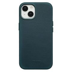 Accezz Coque MagSafe en cuir vintage Apple iPhone 14 - Smokey Green