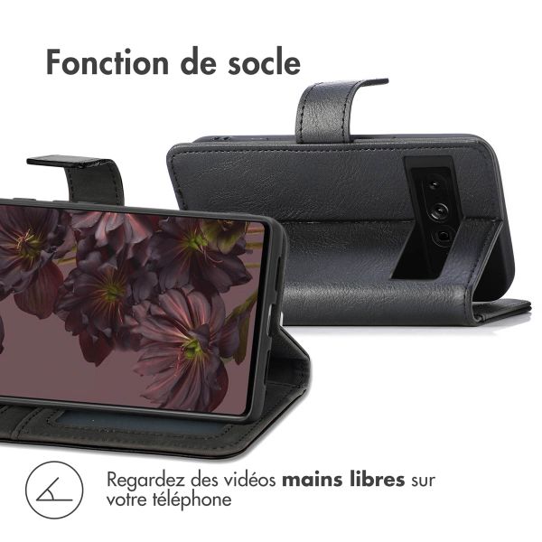 imoshion Étui de télephone portefeuille de luxe Google Pixel 7 Pro - Noir