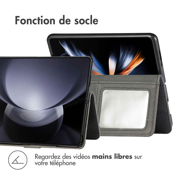 imoshion Étui de télephone portefeuille de luxe Samsung Galaxy Z Fold 6 - Noir