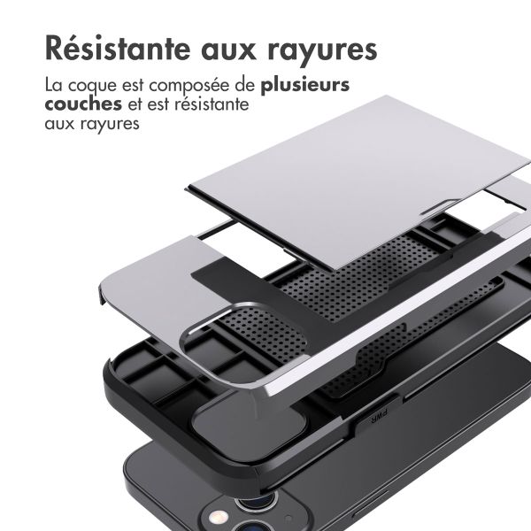 imoshion Coque arrière avec porte-cartes Apple iPhone 13 - Gris