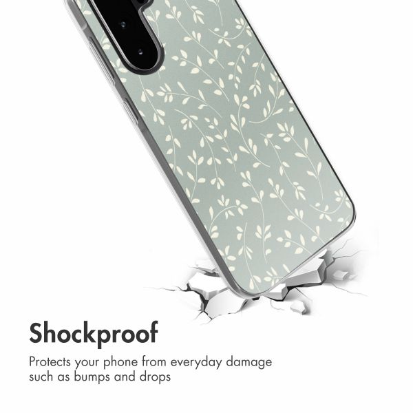 imoshion Coque Design Samsung Galaxy A56 - Smoke Green Flowers