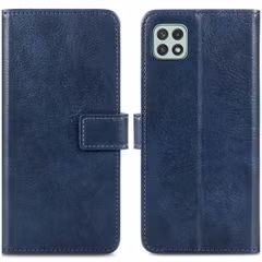 imoshion Étui de télephone portefeuille de luxe Samsung Galaxy A22 (5G) - Bleu foncé