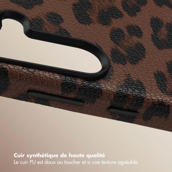 Selencia Coque Sabi imprimé panthère avec MagSafe Samsung Galaxy S25 - Mocha Brown