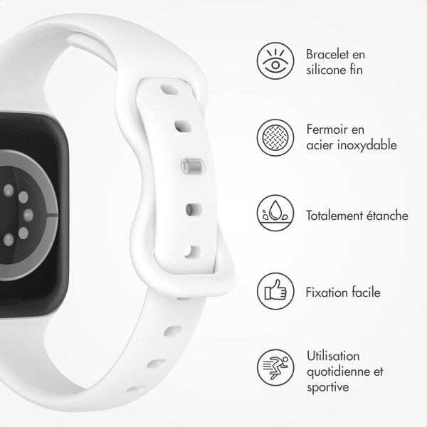 imoshion Bracelet slim en silicone Apple Watch | 38/40/41/42 mm - Blanc