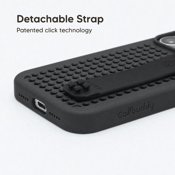 Callbuddy Coque avec strap Apple iPhone 17 Pro - Epic Black